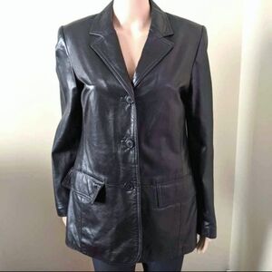 Danier genuine leather black jacket, women's xs